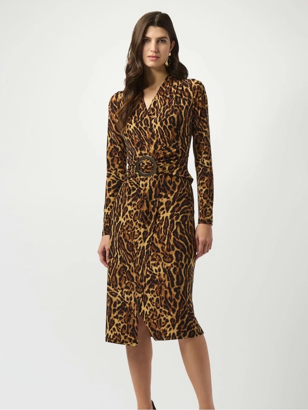 Joseph Ribkoff Animal Print Midi Dress
